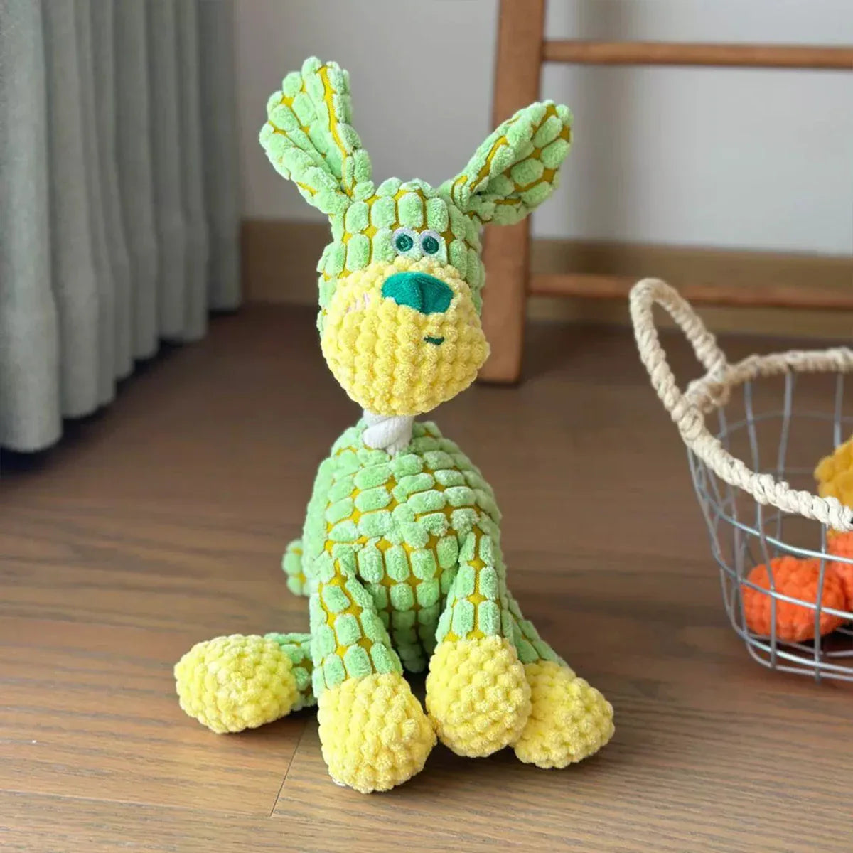 Donkey Plush Dog Toy with Squeaker – Interactive Chew & Fetch Toy for Small & Medium Dogs, 8.7–10.0 in (22–25.5 cm) green China Mainland