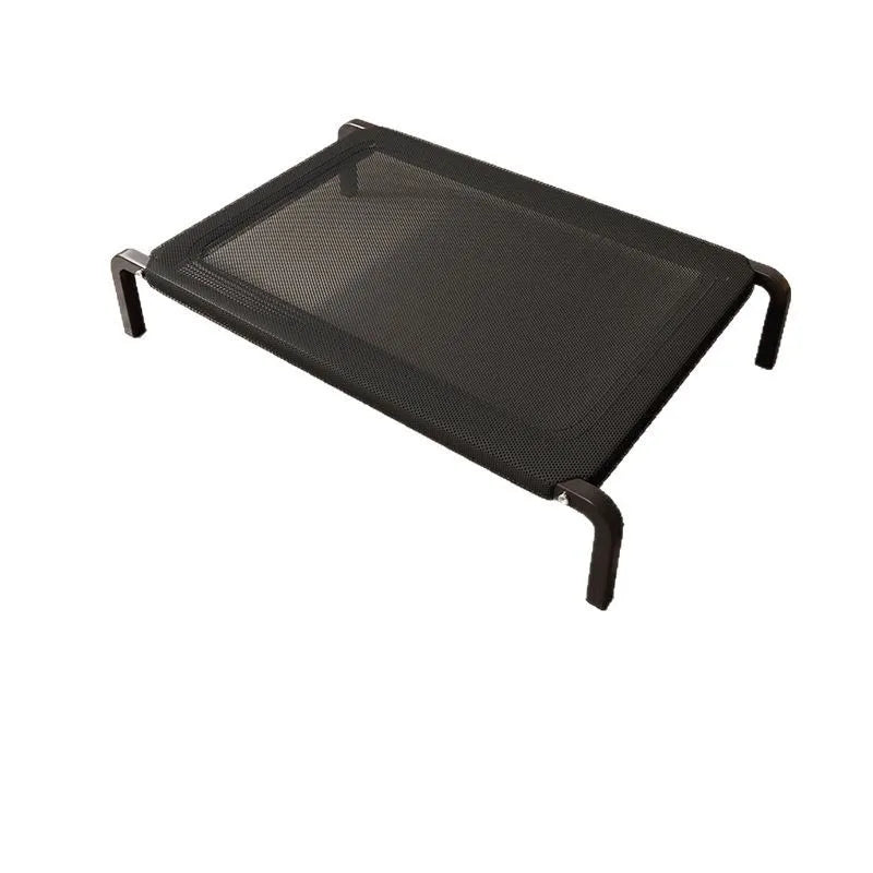 For Outdoor Home Use Elevated Big Dog Bed Summer Dog Nest Convenient Carry Moisture Proof Non-Slip Large Cat Bed Durable black