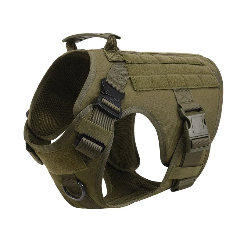 Tactical Military Vest Pet German Shepherd Golden Retriever Tactical Training Dog Harness and Leash Set For All Breeds Dogs Green Harness
