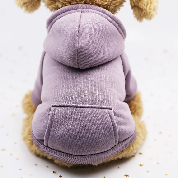Pet Dog Clothes For Small Dogs Clothing Warm Clothing for Chihuahua Coat Puppy Outfit Pet Clothes for French Bulldog Hoodies Light purple
