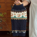 New Christmas Sweater for Small Medium Dog Warm Sweater Clothes for Dog Cat Party Wear navy