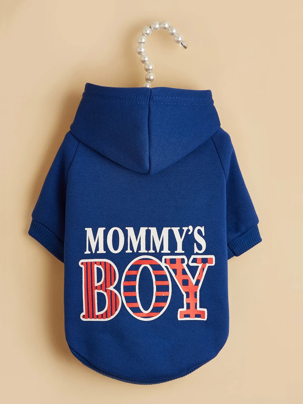 Pet Clothes for Dog Cat Puppy Hoodies Coat MOMMY'S BOY Sweatshirt Dog Outfits for Small Medium Dog Cat Blue