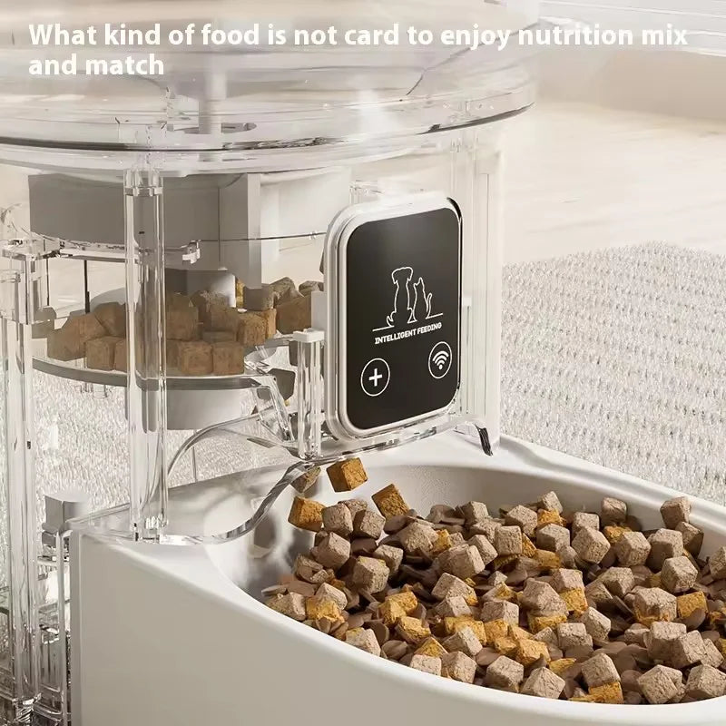App Controlled Smart Pet Feeder Automatic Timer Quantitative Visible Feeding Machine For Dog Cat Dry Food Dispenser Pet Accessor