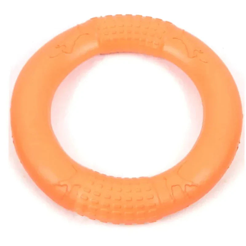 Orange Dog Flying Disc & Training Puller — Durable EVA Chew-Resistant Interactive Toy for Puppies to Large Dogs 1pc Orange M
