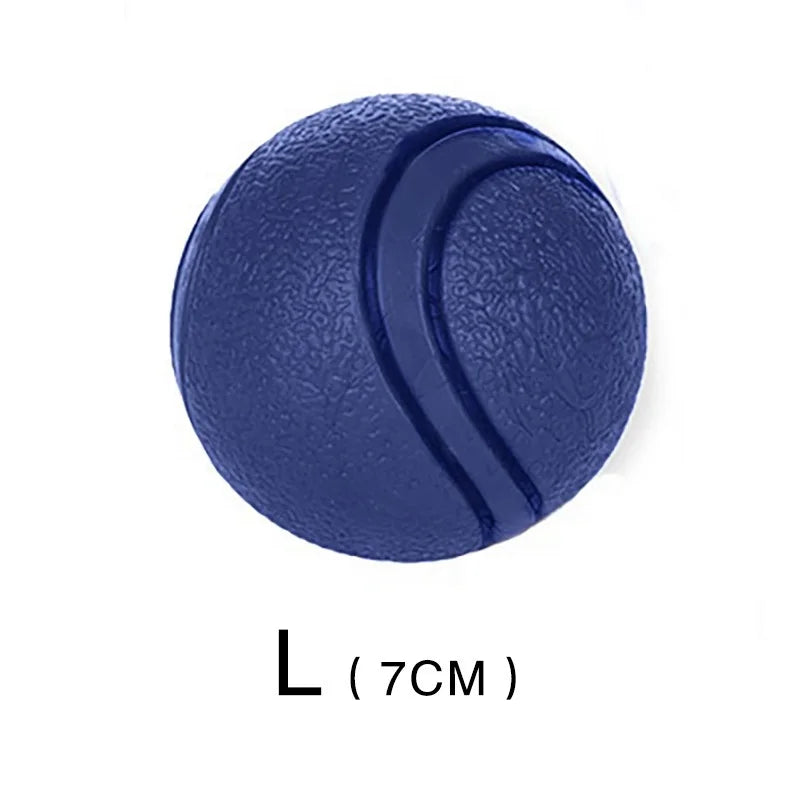 Bite-Resistant Rubber Dog Ball Toy – Chew-Proof Fetch Toy for Dogs & Puppies, Sizes S–XL (5–9 cm | 2–3.5 in) – Red blue L