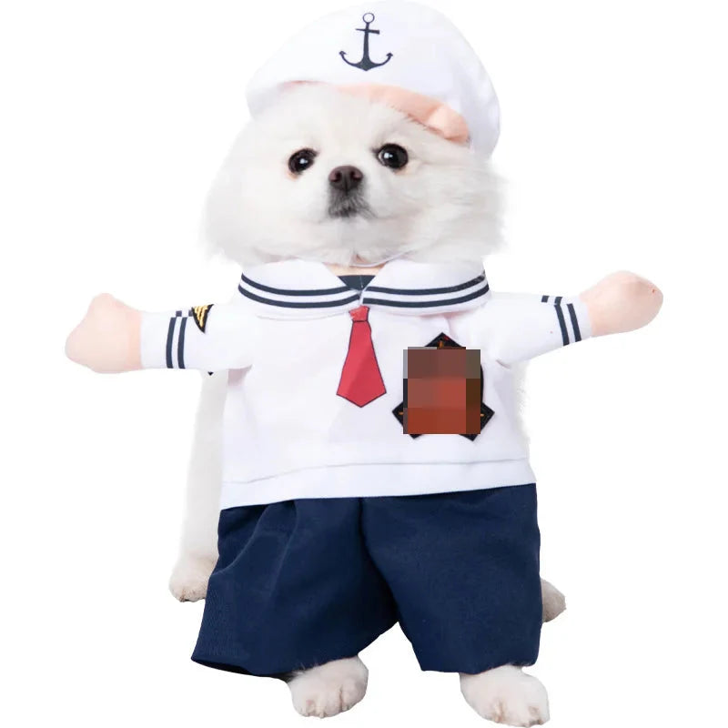 Halloween Dagger Pet Costume - Funny Knife-Holding Dog & Cat Standing Dress for Festival Dress-Up 7