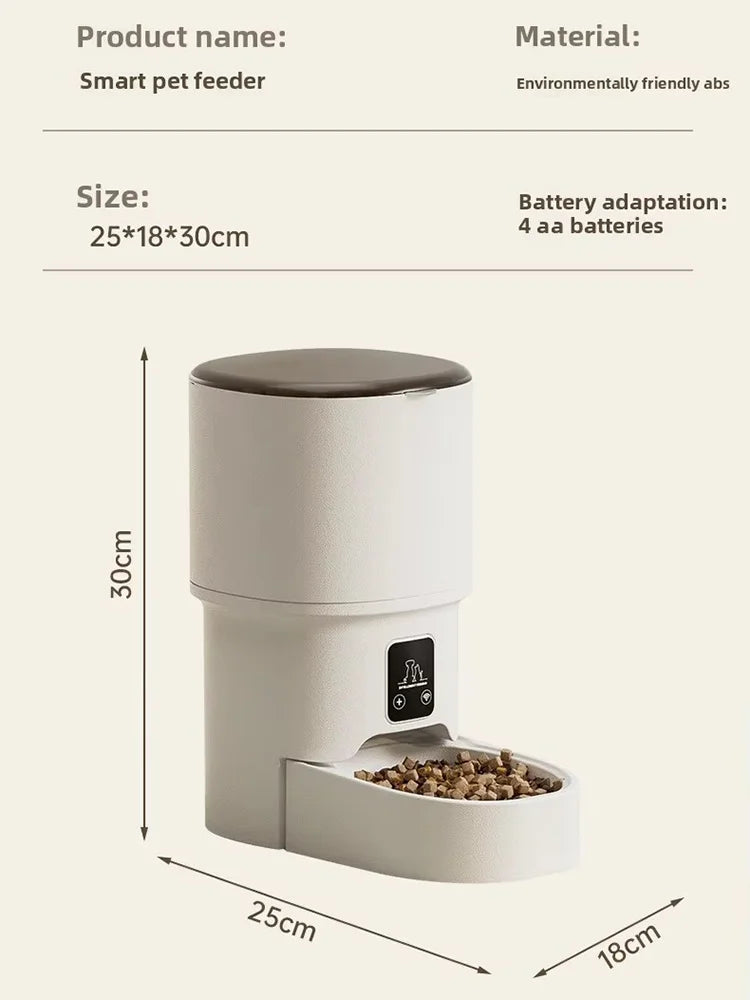 Automatic Dog Cat Feeder Smart Timer Quantitative App Remote Control Visible Food Dispenser For Puppy Kitten Pet Supplies