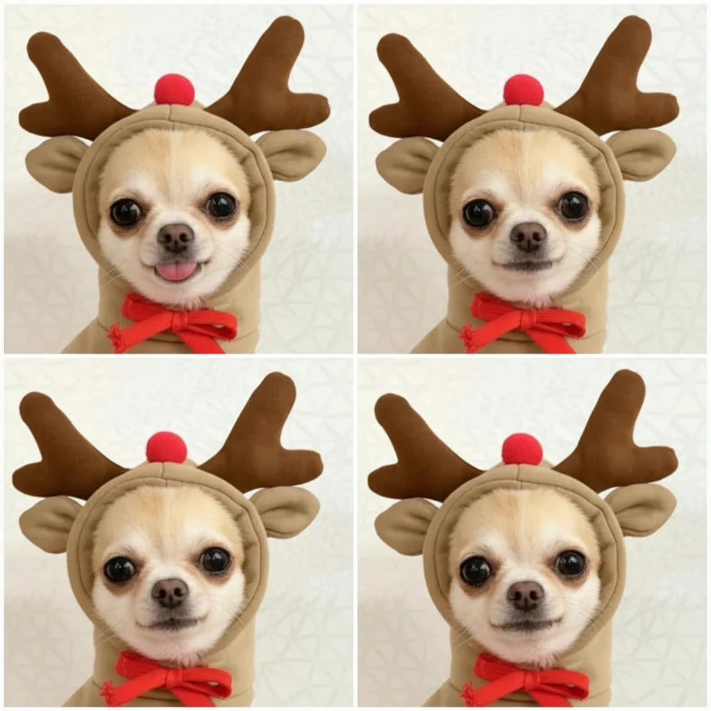Cute Fruit Pet Hoodie Sweater – Warm Costume for Cats and Small Dogs Brown Elk