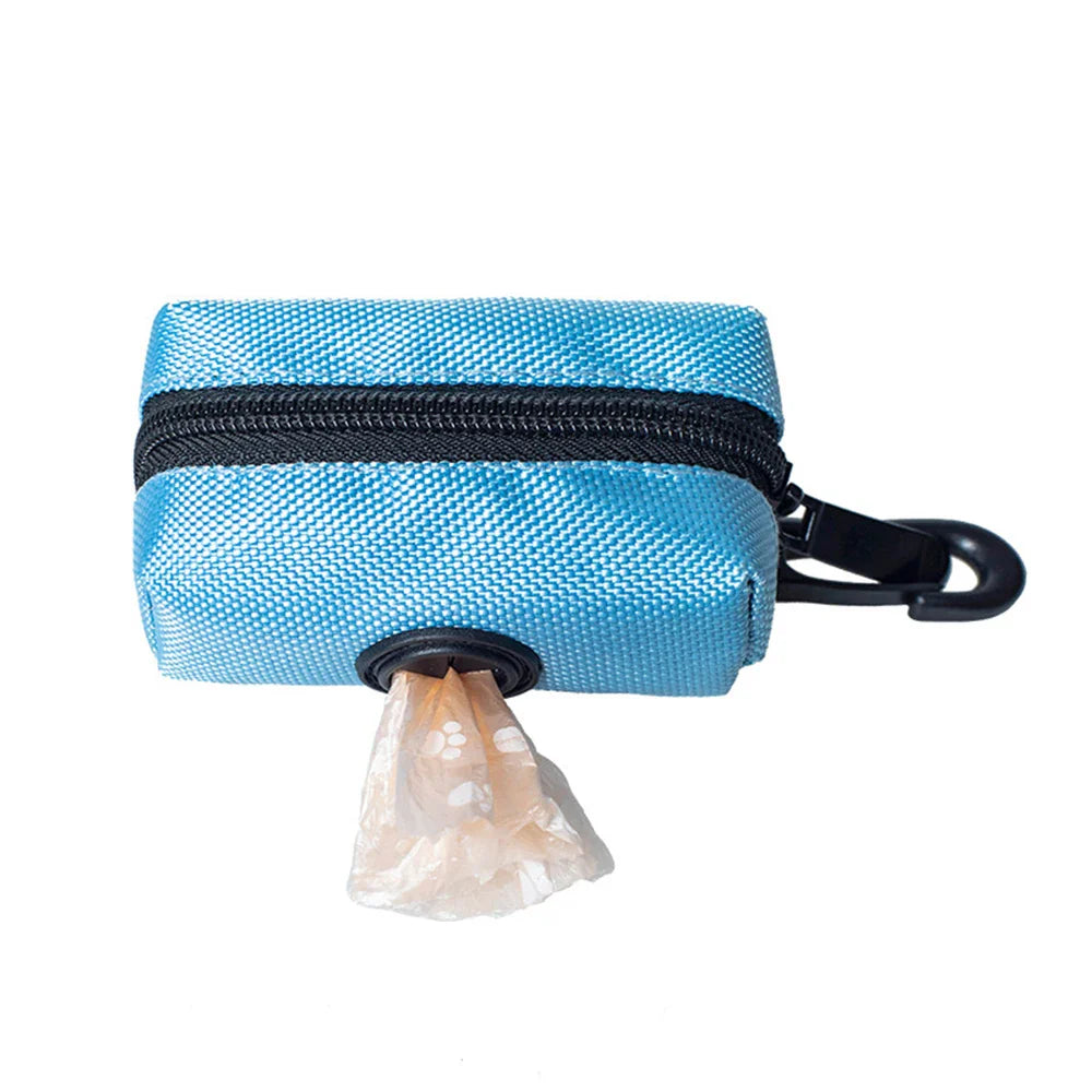 Portable Pet Waste Bag Dispenser — 1-Pack Dog Poop Bag Holder for Walks & Travel Blue