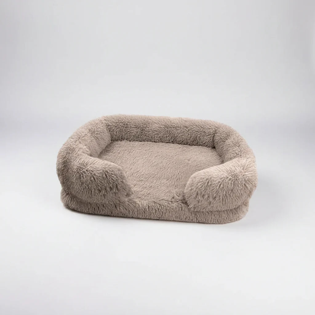 Orthopedic Dog Bed for Large Dogs – Thick Egg Crate Foam with Washable Cover Grey coffee