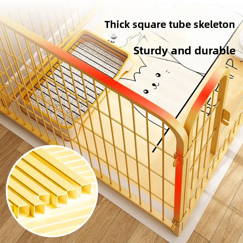 DIY Teddy Pet Fence Indoor Free Combination Small Medium Cage Dog Enclosure Indoor Isolation Door Pet Playpen Portable Supplies