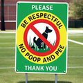 No Poop and Pee Warning Sign Outdoor Dog Metal Sign for Yard Fence Garden Wall Decor Default Title