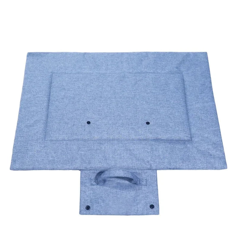 All-Season Portable Pet Bed for Outdoor & Indoor Use: Waterproof, Chew-Resistant Mat for Dogs and Cats with Easy-Clean Design Blue