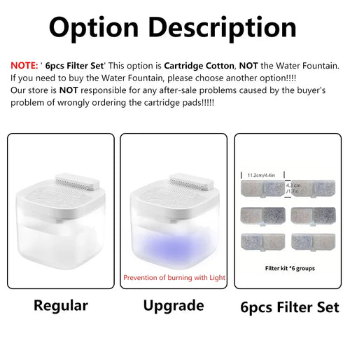 3L USB Pet Water Fountain with Pump & Filter Anti-Dry Burning Cat Water Dispenser Auto Recirculating Pet Water Flow Drinker