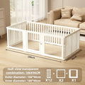 Indoor Playpen Dog Fence Cage with Gate Big Portable Dog Fences Acrylic Transparent Panel Pet Fences Household Puppy Supplies Semi-transparent High 60CM