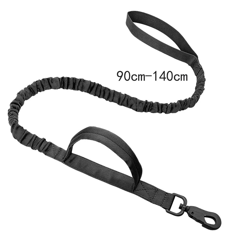 Military Large Dog Harness Pet German Shepherd Training Vest Tactical Dog Harness And Leash Set For Dogs Accessories Black Leash M (20-30)kg