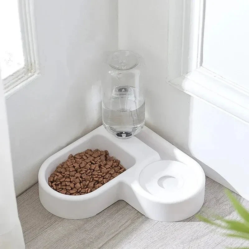 Automatic Drinking Love Pet Bowl Moisture-proof Cat Bowl Dog Basin Dual-use Multi-functional Drinking And Feeding M