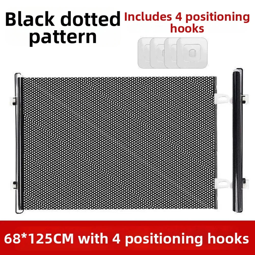 Retractable Pet Fence For Dogs And Cats Indoor Balcony Barrier Portable Playpen Safety Gate Black Home Building Hardware 68X125cm
