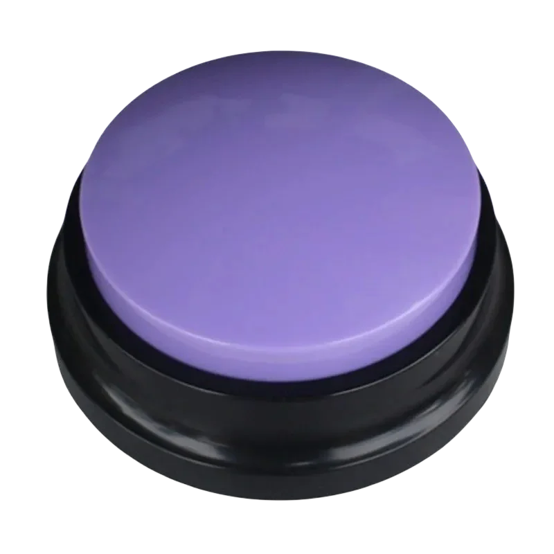 Dog Communication Buttons Voice Recording Button for Pet Training Buzzer 30 Second Record Playback Funny Gift for Talking Pet PURPLE