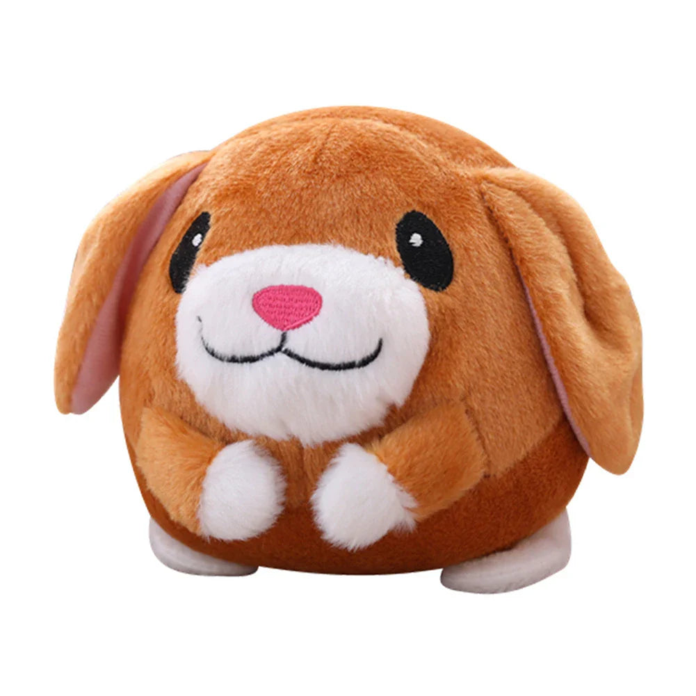 Automatic Plush Bouncing Dog Toy 5.9in (15 cm) Interactive Squeaky Self-Moving Bite-Resistant for Small & Medium Dogs Puppy