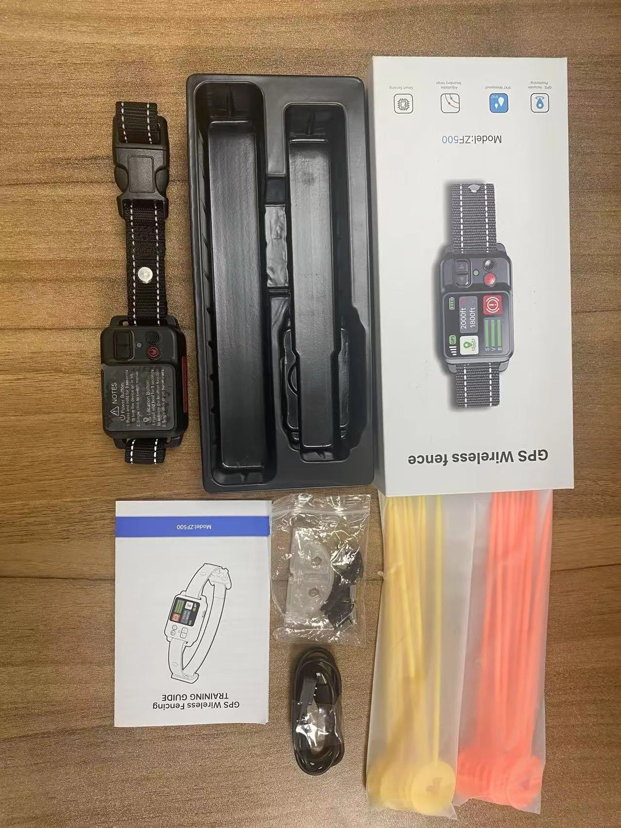 Smart GPS Pet Electronic Fence - New Model Wireless Dog Containment System with Outdoor Waterproof & Anti-Loss Shock Collar BLACK