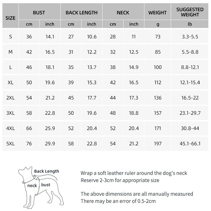 Winter Clothes for Dogs Warm Clothing Labrador Cotton Coat Harnesses Pet Products Clothes for Small Large Dog Reflective Stripe