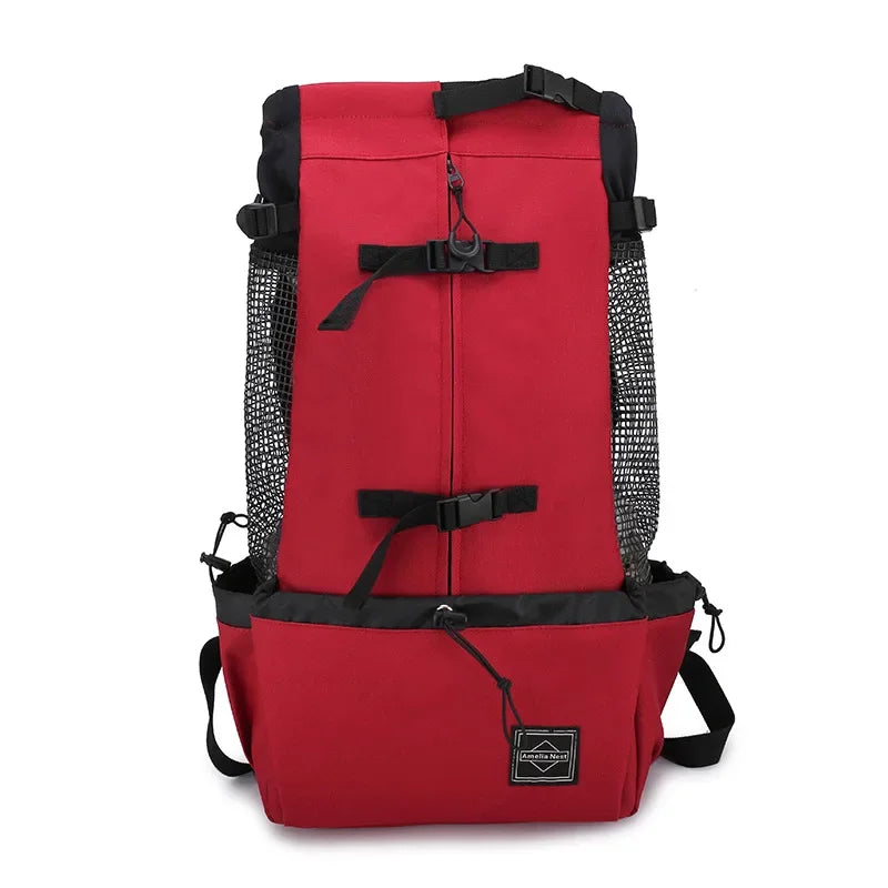 Nylon Dog Carrier Backpack for Small & Medium Dogs, Breathable Cycling Pet Carrier, Up to 30 kg (66 lb)