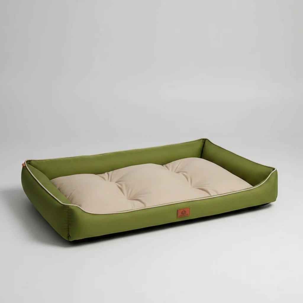 Large Waterproof Dog Bed – Cooling Pet Mat for All Season Use Green