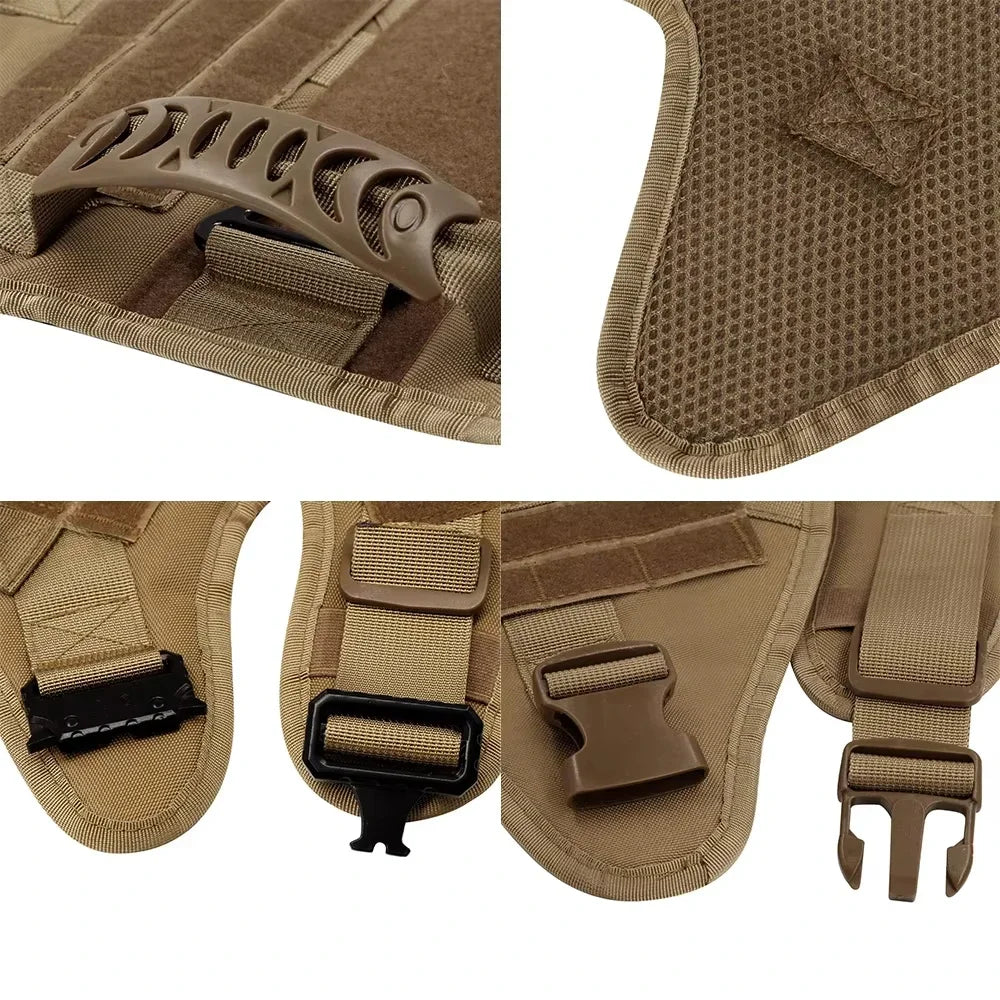 CANBOUN Tactical Military Vest Pet German Shepherd Golden Retriever Tactical Training Dog Harness And Leash Set For All Breeds D