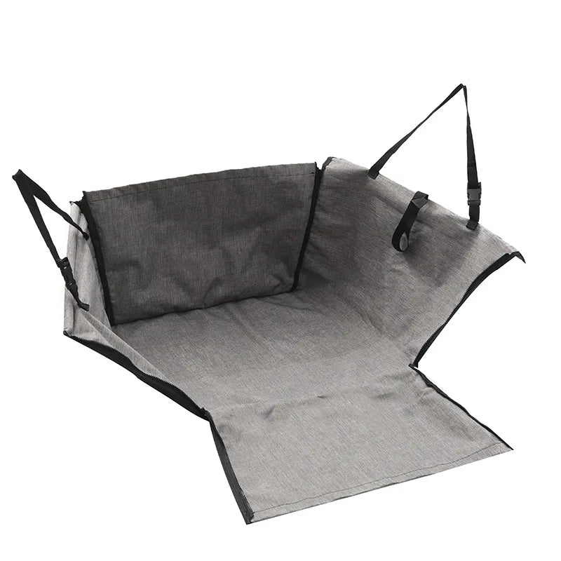 Pet Car Seat Cover Hammock for Dogs & Cats Waterproof Rear Bench Protector 60x35x53 cm (23.6x13.8x20.9 in) Grey 60x35x53cm