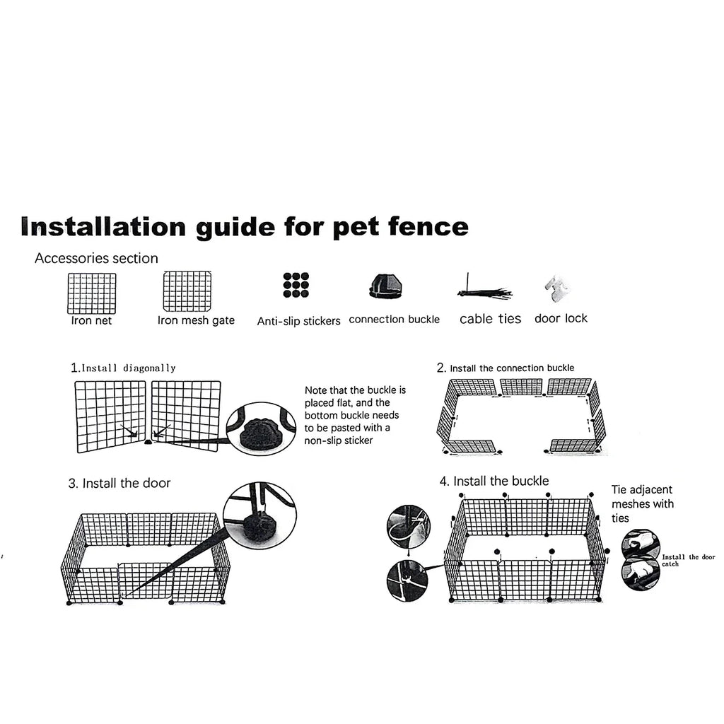 Dog Pet Fence Indoor Isolation Gate Dog Cage Small Dog Iron Guardrail Freely Combinable Cat and Dog Pet Fence
