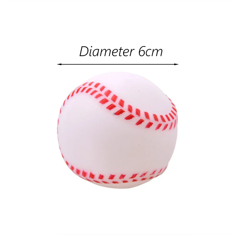 1-Pack Squeaky Dog Ball Toy 6 cm (2.36 in) Rubber Chew Toy for Small Dogs and Puppies Softball 1pcs random color China Mainland
