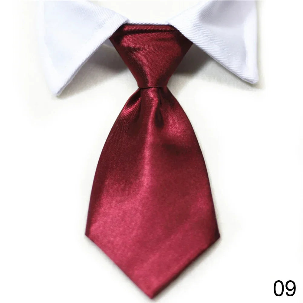 Pet Bow Tie Collar Tuxedo - Formal Necktie for Dogs & Cats, Small & Medium (32cm/12.6in, 40cm/15.75in) - 12 Colors 9