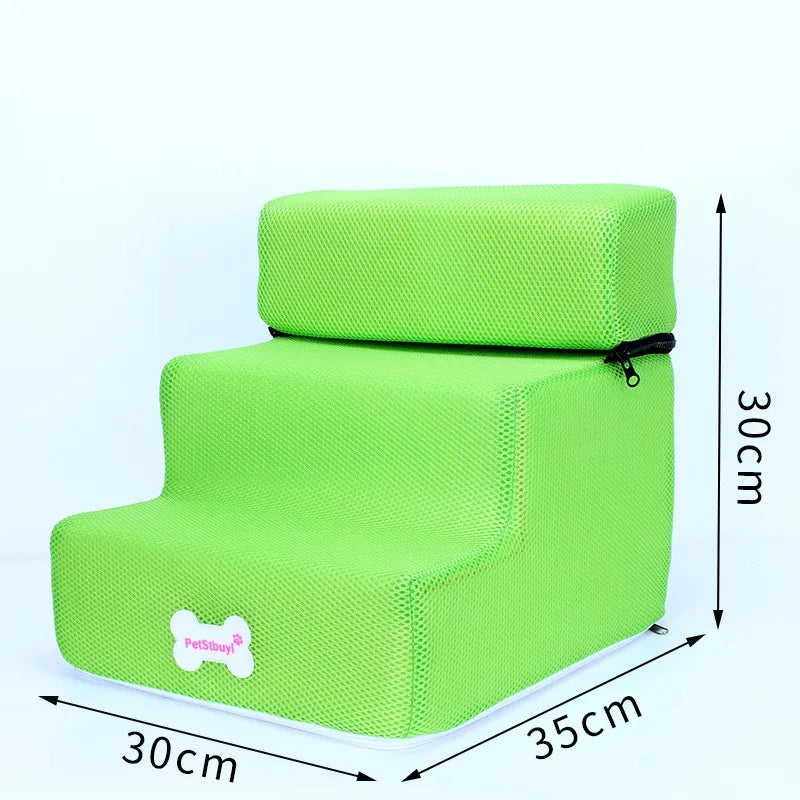 3-Step Pet Stairs for Small Dogs and Cats - Removable Washable Non-Slip Ramp Ladder three floors 9 China Mainland