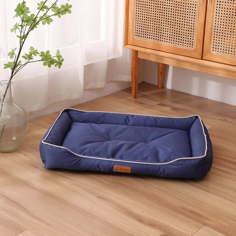 Large Dog Bed Waterproof Dog Bed for Big Dogs Summer Cooling Cat Bed Soft Sleeping Pet Mat All Seasons Puppy Mat for Chihuahua Oxford blue