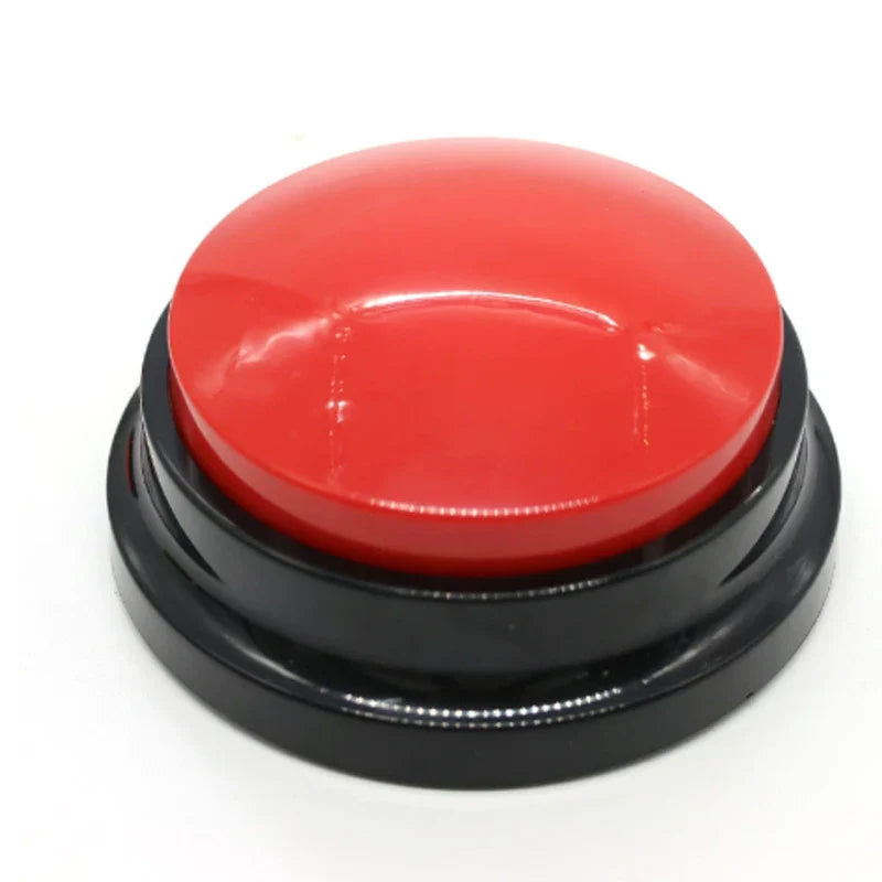 Recordable Talking Dog Toy - Portable Interactive Button Trainer for Dogs red