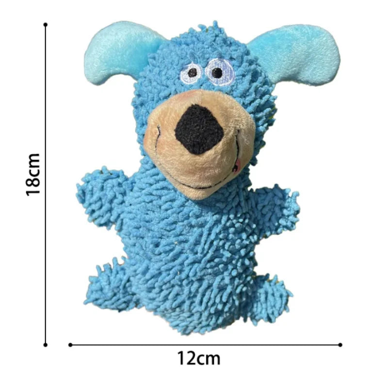 Small Breed Dog Plush Toy 10.2 in (26 cm) Animal Shape Squeaky Chew and Dental Cleaning Toy for Chihuahua Yorkie Bichon Puppies As the pictures Blue China Mainland