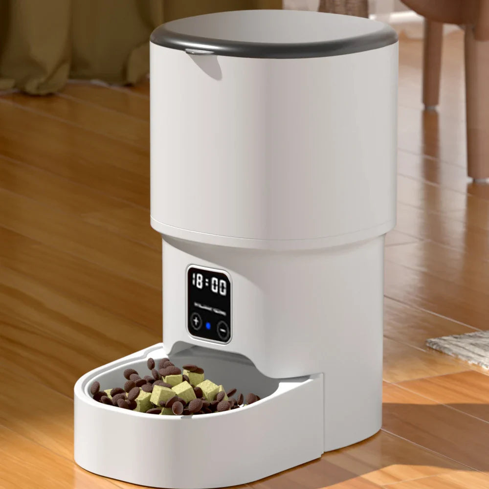 Smart Automatic 4L WiFi & Button Pet Feeder for Cats and Dogs — LCD Food Dispenser 2.4G Button Pet Feeder 4L|China Mainland