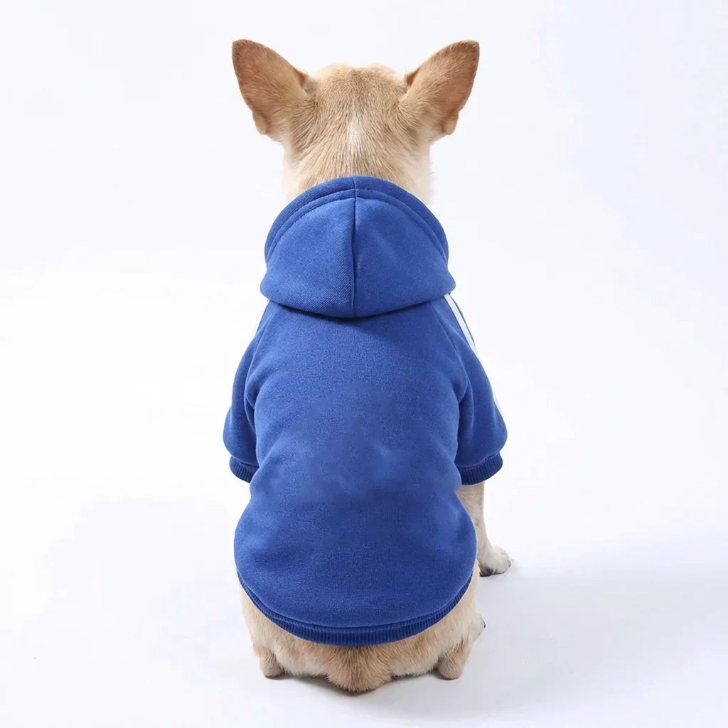 Sport Dog Clothes for Small Medium Big Large Dogs Cotton Hoodie Sweatshirt Hot Selling Warm Two-Legged Pet Outfit blue