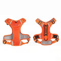 Tactical Dog Harness No Pull Reflective Pet Vest Adjustable Breathable Mesh Dog Chest Strap with Handle for Small Large Dogs Cat Orange