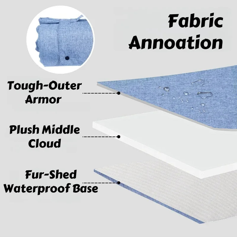 All-Season Portable Pet Bed for Outdoor & Indoor Use: Waterproof, Chew-Resistant Mat for Dogs and Cats with Easy-Clean Design