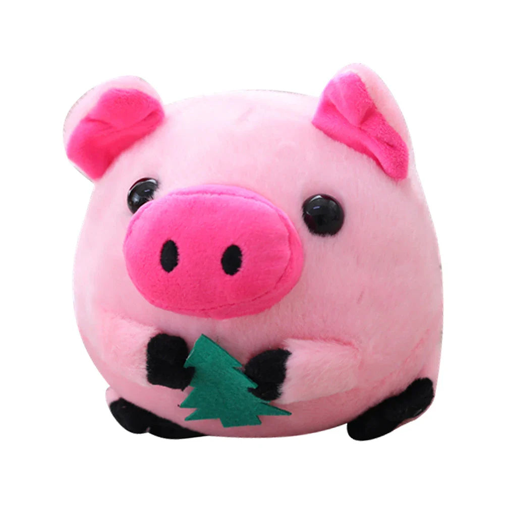 Automatic Plush Bouncing Dog Toy 5.9in (15 cm) Interactive Squeaky Self-Moving Bite-Resistant for Small & Medium Dogs Pink Pig