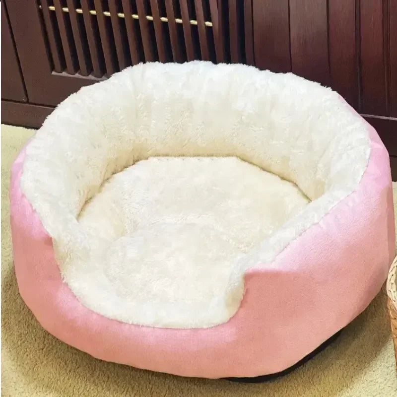 Very Soft Warm Cotton Dog Bed Sofa for Medium and Large Dogs, Cozy Pet House, Machine Washable Pink