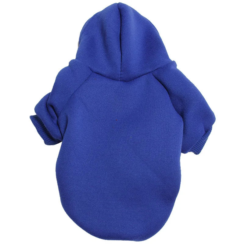 Warm Dog Hoodie Sweatshirt – Hooded Coat for Small, Medium & Large Dogs Blue