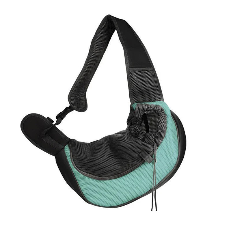 Pet Sling Carrier Shoulder Bag — Mesh Crossbody Travel Carrier for Small Dogs & Cats (S: up to 6.6 lb / 3 kg, L: up to 13.2 lb / 6 kg)