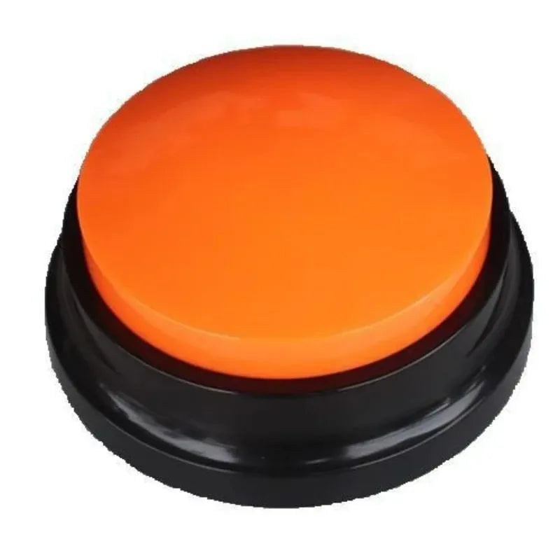 Dog Communication Buttons Voice Recording Button for Pet Training Buzzer 30 Second Record Playback Funny Gift for Talking Pet Orange