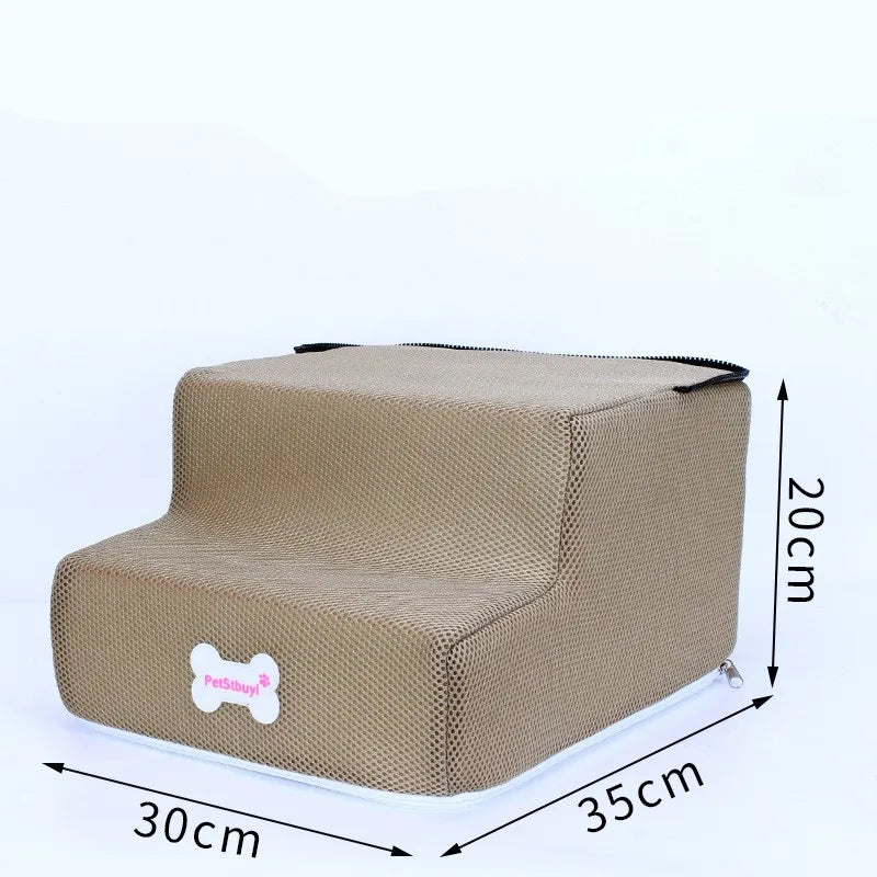 3-Step Pet Stairs for Small Dogs and Cats - Removable Washable Non-Slip Ramp Ladder two floors 1 China Mainland