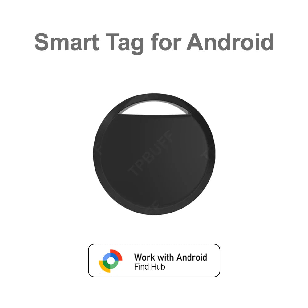 1/2/ 4pcs Bluetooth GPS Tracker Work With Android Google Find My App Key Finder Pet Locator Smart Tag for Xiaomi Samsung Phones Black-1PCS