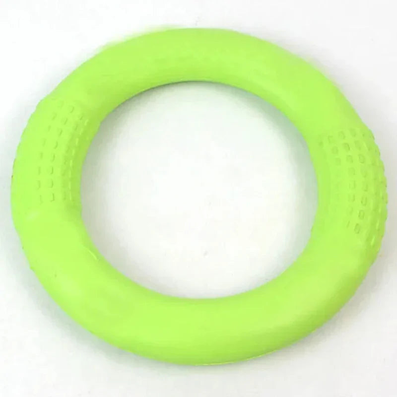Orange Dog Flying Disc & Training Puller — Durable EVA Chew-Resistant Interactive Toy for Puppies to Large Dogs 1pc Green M