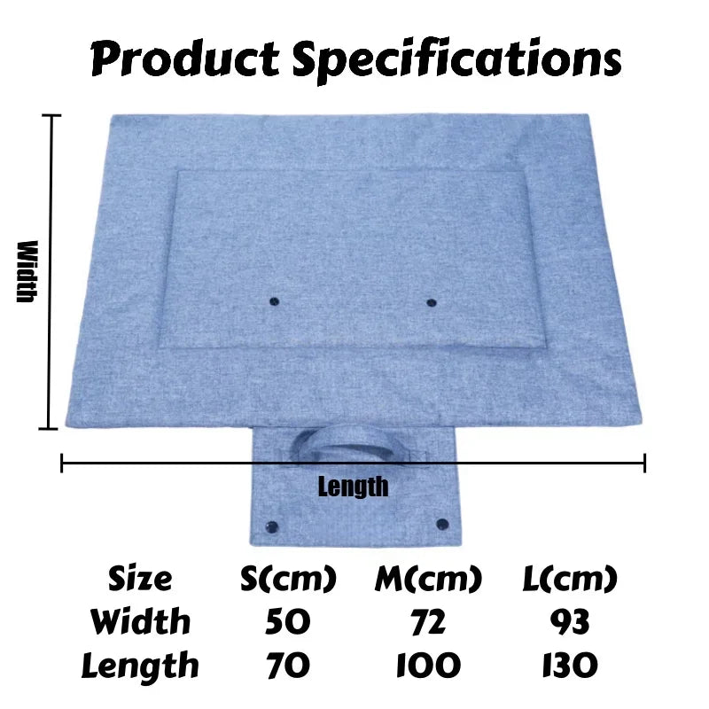All-Season Portable Pet Bed for Outdoor & Indoor Use: Waterproof, Chew-Resistant Mat for Dogs and Cats with Easy-Clean Design